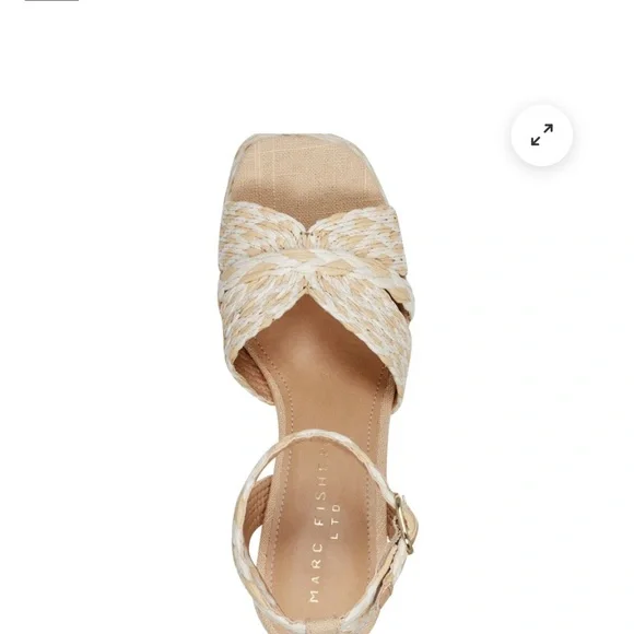 Marc Fisher - Janie Woven Platform Sandals - Size 8 - Picture 5 of 7